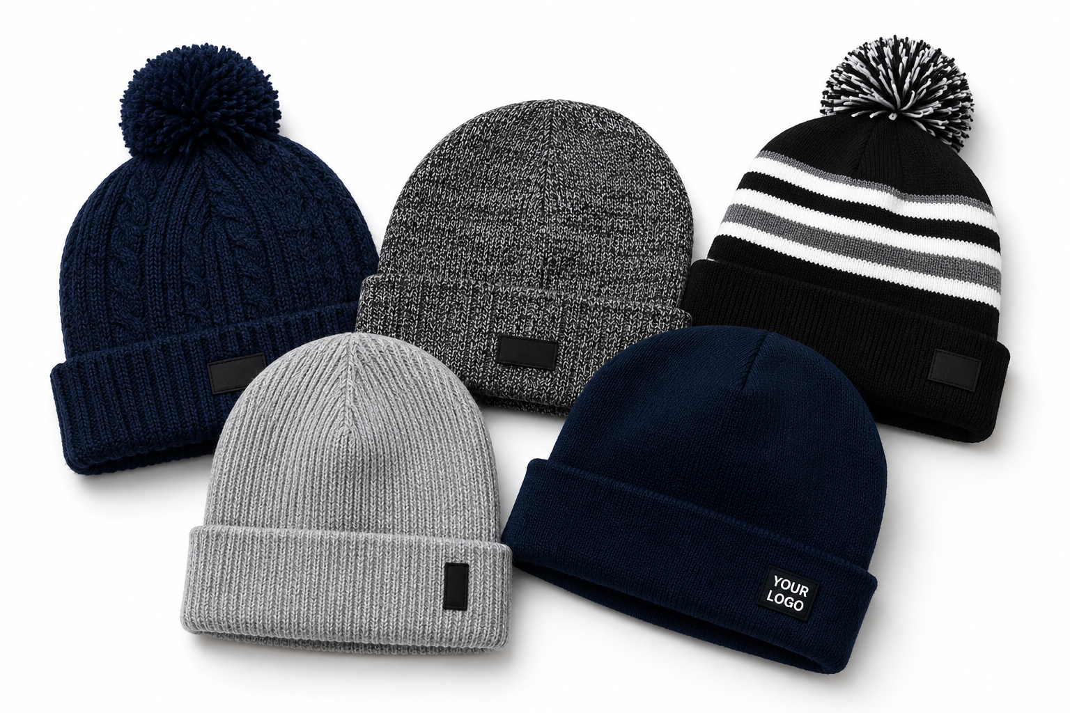 Custom knitted beanies and winter accessories