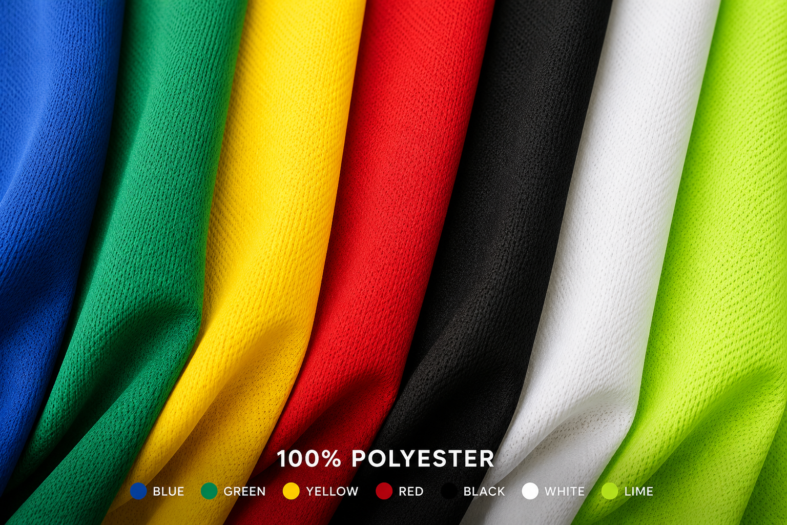 Polyester sportswear fabrics in different colors
