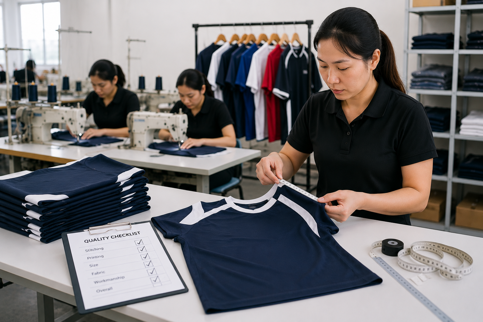 Sportswear quality control in Vietnam