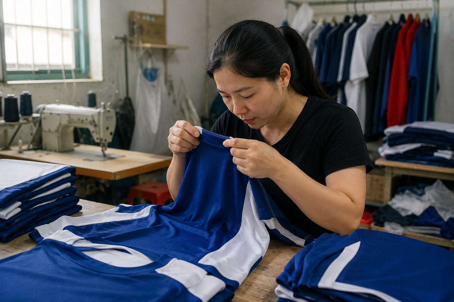 Sportswear quality control inspection in Vietnam