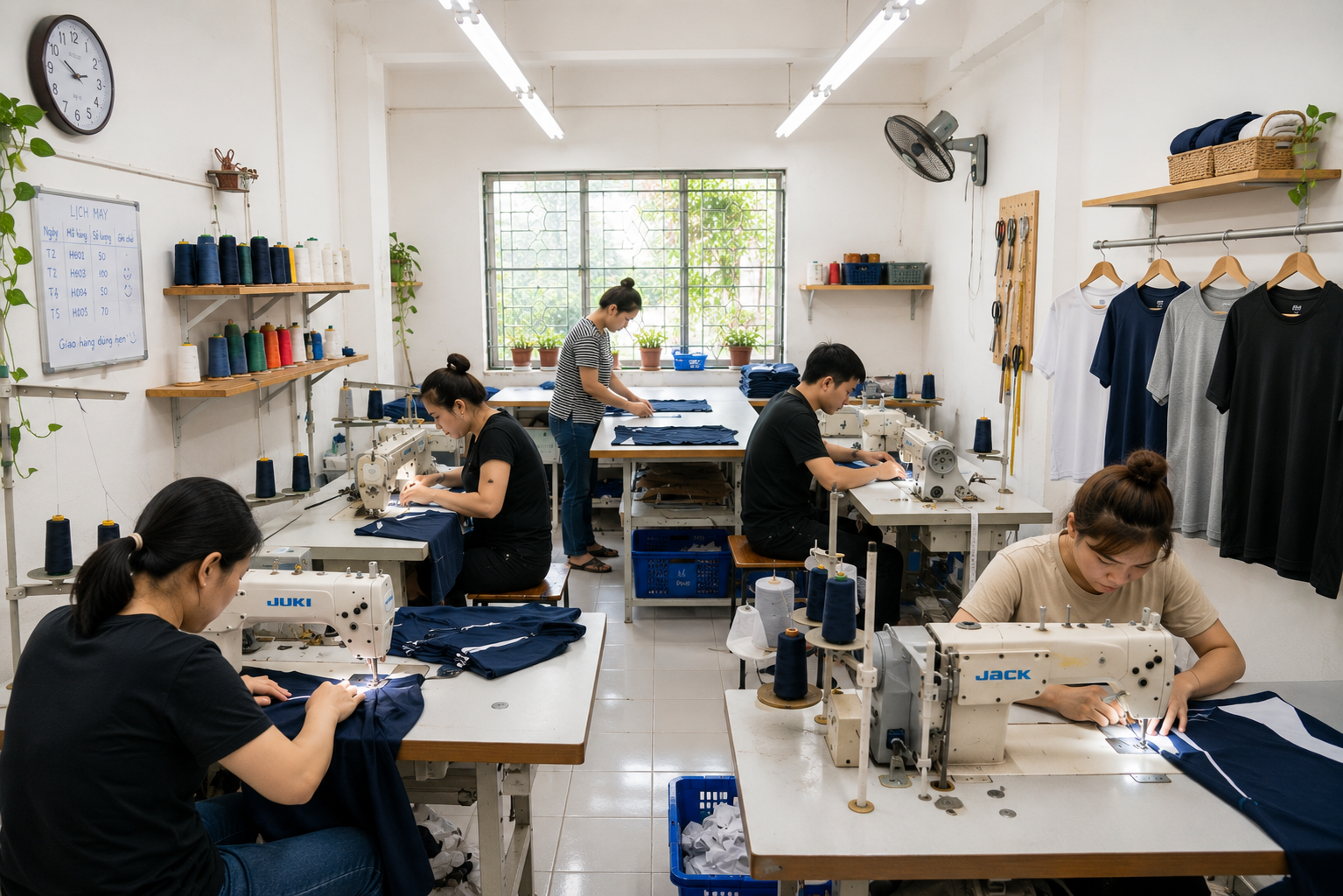 Sportswear manufacturing workshop in Vietnam